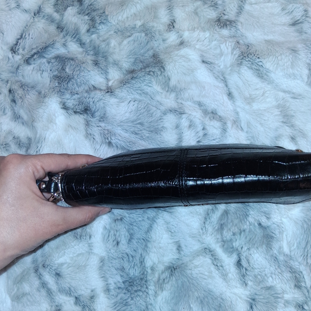 Coach Black Croc-embrossed Clutch Wristlet - Picture 5 of 8